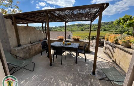G&icirc;te n&deg;30G10652 Laval-Saint-Roman - Gard - Vue depuis la terrasse